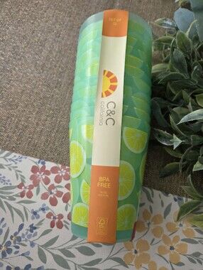C&C California Green Lemon Slice Acrylic Tumbler